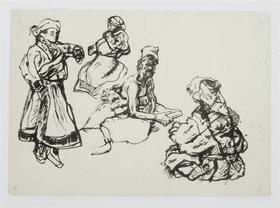 今日美术馆版画-陈丹青-人物速写(6)#此商品参加第十一届北京惠民文化消费季