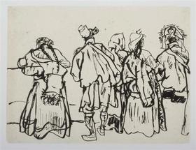 今日美术馆版画-陈丹青-人物速写(2)#此商品参加第十一届北京惠民文化消费季