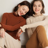 秋冬季新款短款花领毛衣女纯色紧身套头针织衫修身内搭高领打底衫 商品缩略图4