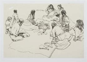 今日美术馆版画-陈丹青-人物速写(1)#此商品参加第十一届北京惠民文化消费季