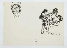 今日美术馆版画-陈丹青-人物速写(8)#此商品参加第十一届北京惠民文化消费季