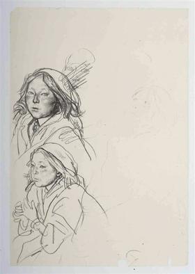 今日美术馆版画-陈丹青-人物速写(9)#此商品参加第十一届北京惠民文化消费季