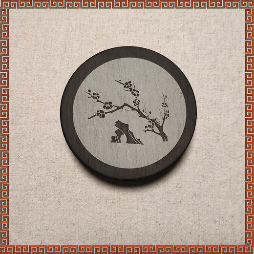 四寸梅花平盖砚台，赠送精品墨条 商品图7