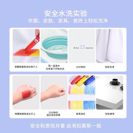 英国 Flower Monaco花芽儿童安全无毒可水洗宝宝旋转慕斯蜡笔套装 商品图3