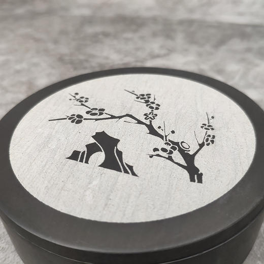 四寸梅花平盖砚台，赠送精品墨条 商品图8