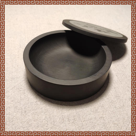 四寸梅花平盖砚台，赠送精品墨条 商品图6