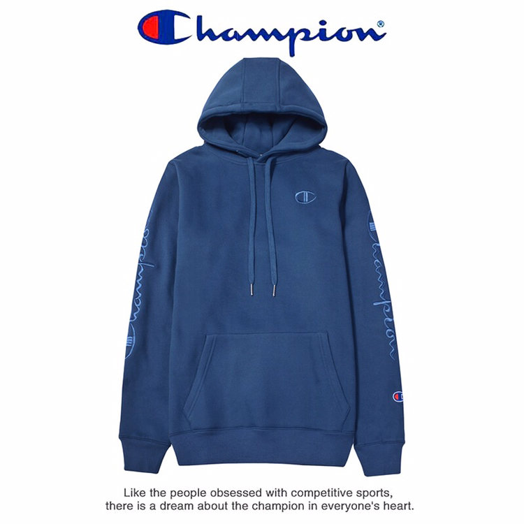 2019秋冬季强推冠军champion双袖刺绣款连帽加绒卫衣