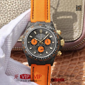 DIW劳力士宇宙计时迪通拿系列，上海7750计时机芯，表壳碳纤维材质打造，镜面双面电镀高透膜工艺，男士腕表，绢丝表带，自动机械机芯，密底。