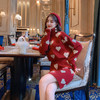 张心子时尚针织套装女2020新款秋冬气质爱心毛衣半身裙两件套洋气191159 商品缩略图0