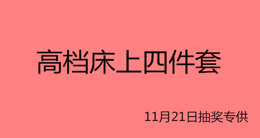 高档床上四件套-11月21日抽奖专用 商品图0