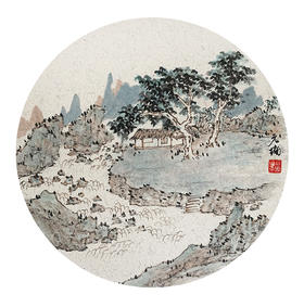 郑健《运河幽居图》