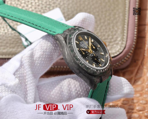 DIW劳力士宇宙计时迪通拿系列，上海7750计时机芯，表壳碳纤维材质打造，镜面双面电镀高透膜工艺，男士腕表，绢丝表带，自动机械机芯，密底 商品图4