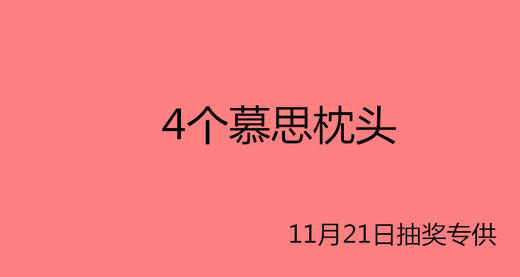 4个慕思枕头-11月21日抽奖专用 商品图0