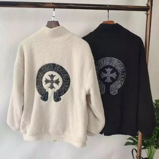 CH 克罗心黑色米色梵文马蹄 立领羊羔绒 外套 商品图1