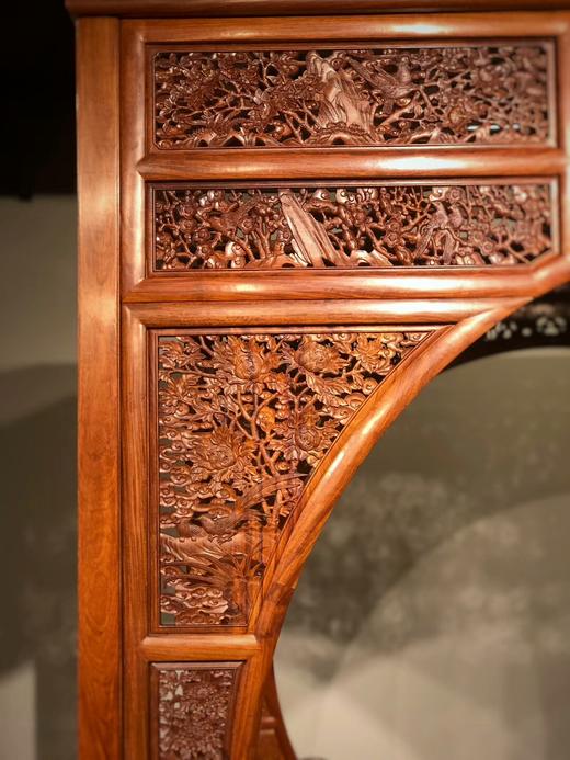 红桥红 家具严选  缅甸花梨(大果紫檀）  【双月洞架子床】 商品图2