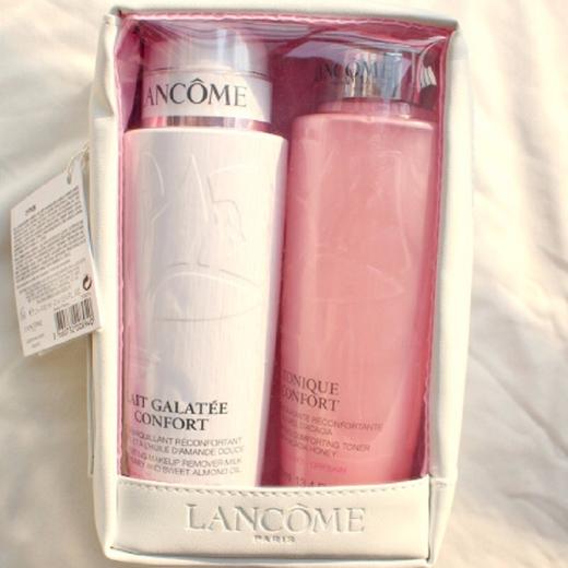 【香港直邮】Lancôme/兰蔻 清滢柔肤水粉水+卸妆乳2件套装 400ml*2 商品图0
