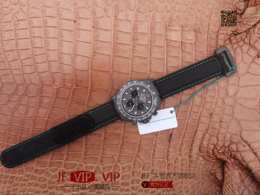 DIW劳力士宇宙计时迪通拿系列，上海7750计时机芯，表壳碳纤维材质打造，镜面双面电镀高透膜工艺，男士腕表，绢丝表带，自动机械机芯，密底 商品图10