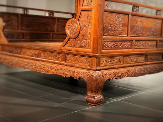 红桥红 家具严选  缅甸花梨(大果紫檀）  【双月洞架子床】 商品图8