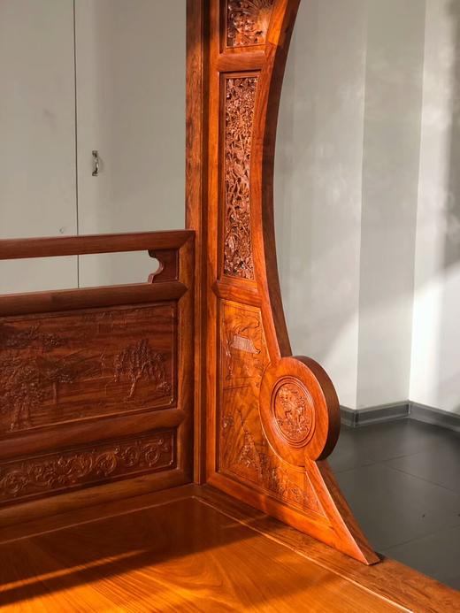 红桥红 家具严选  缅甸花梨(大果紫檀）  【双月洞架子床】 商品图4