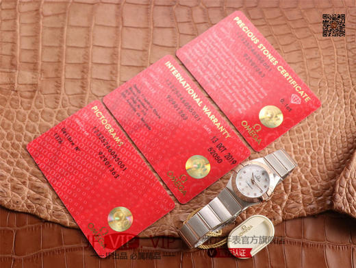 8848F欧米茄星座系列，表径24mm，搭载原版欧米茄1376专用机芯，字面采用一级珍珠贝母和南非真钻制成，表带18K金盾牌，女士腕表，精钢表带，自动机械机芯 商品图9