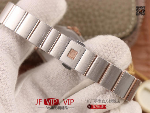 8848F欧米茄星座系列，表径24mm，搭载原版欧米茄1376专用机芯，字面采用一级珍珠贝母和南非真钻制成，表带18K金盾牌，女士腕表，精钢表带，自动机械机芯 商品图7