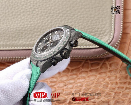 DIW劳力士宇宙计时迪通拿系列，上海7750计时机芯，表壳碳纤维材质打造，镜面双面电镀高透膜工艺，男士腕表，绢丝表带，自动机械机芯，密底 商品图5