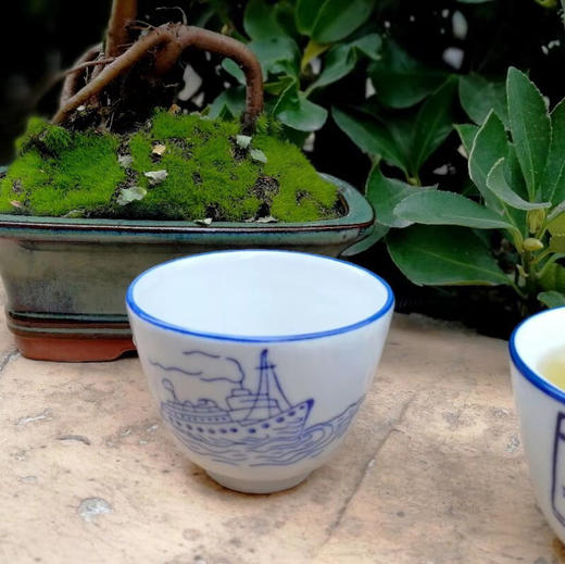 古瓷文革茶杯（花色随机） 商品图0