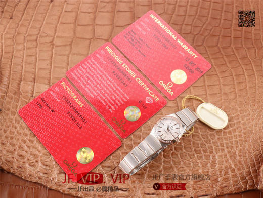 8848F欧米茄星座系列，表径24mm，搭载原版欧米茄1376专用机芯，字面采用一级珍珠贝母和南非真钻制成，表带18K金盾牌，女士腕表，精钢表带，自动机械机芯 商品图9