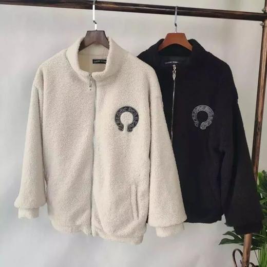 CH 克罗心黑色米色梵文马蹄 立领羊羔绒 外套 商品图0