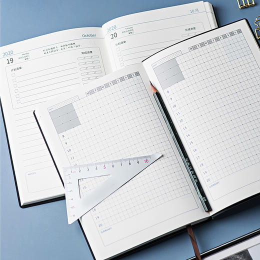 2020效率手册下半年学习计划目标人生效率手册笔记本日历记事本商务工作手杖本计划本工作学习日程本定制logo 商品图2
