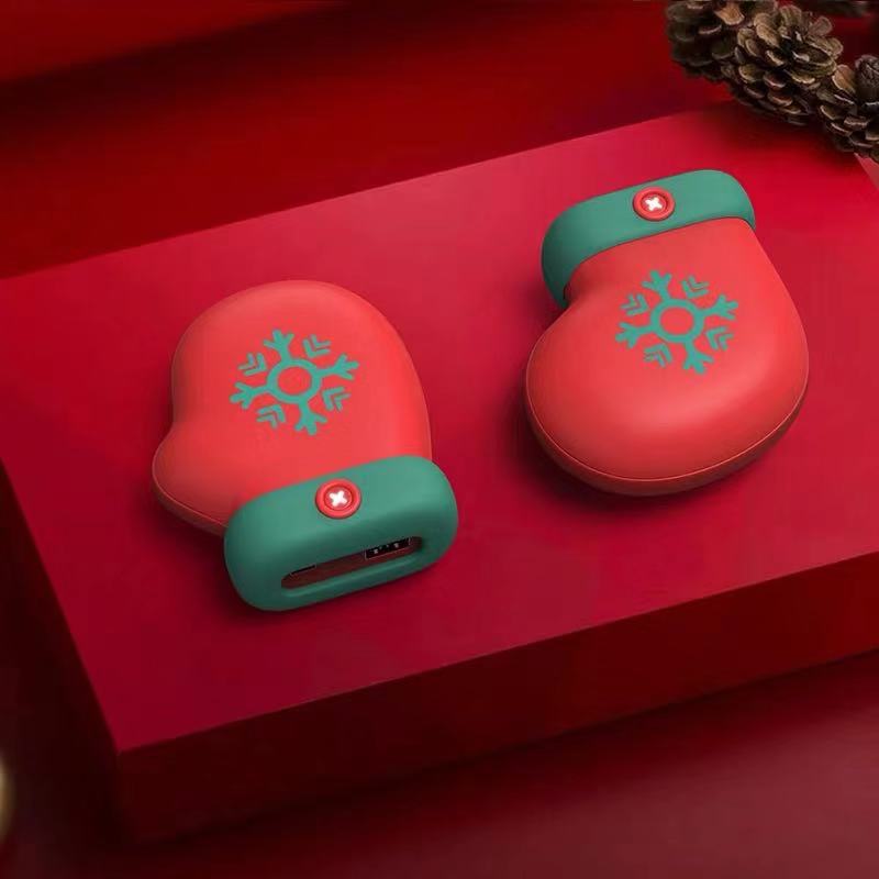 圣诞新年小手套小袜子可爱暖手宝充电宝两用二合一USB迷你随身便携式充电冬季取暖神器