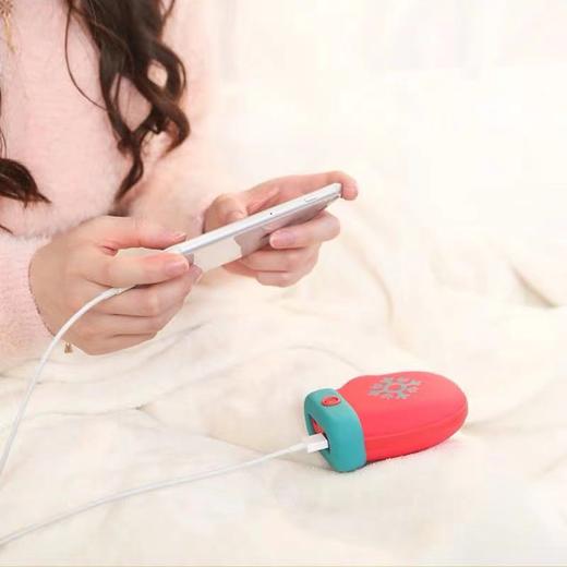 圣诞新年小手套小袜子可爱暖手宝充电宝两用二合一USB迷你随身便携式充电冬季取暖神器 商品图3