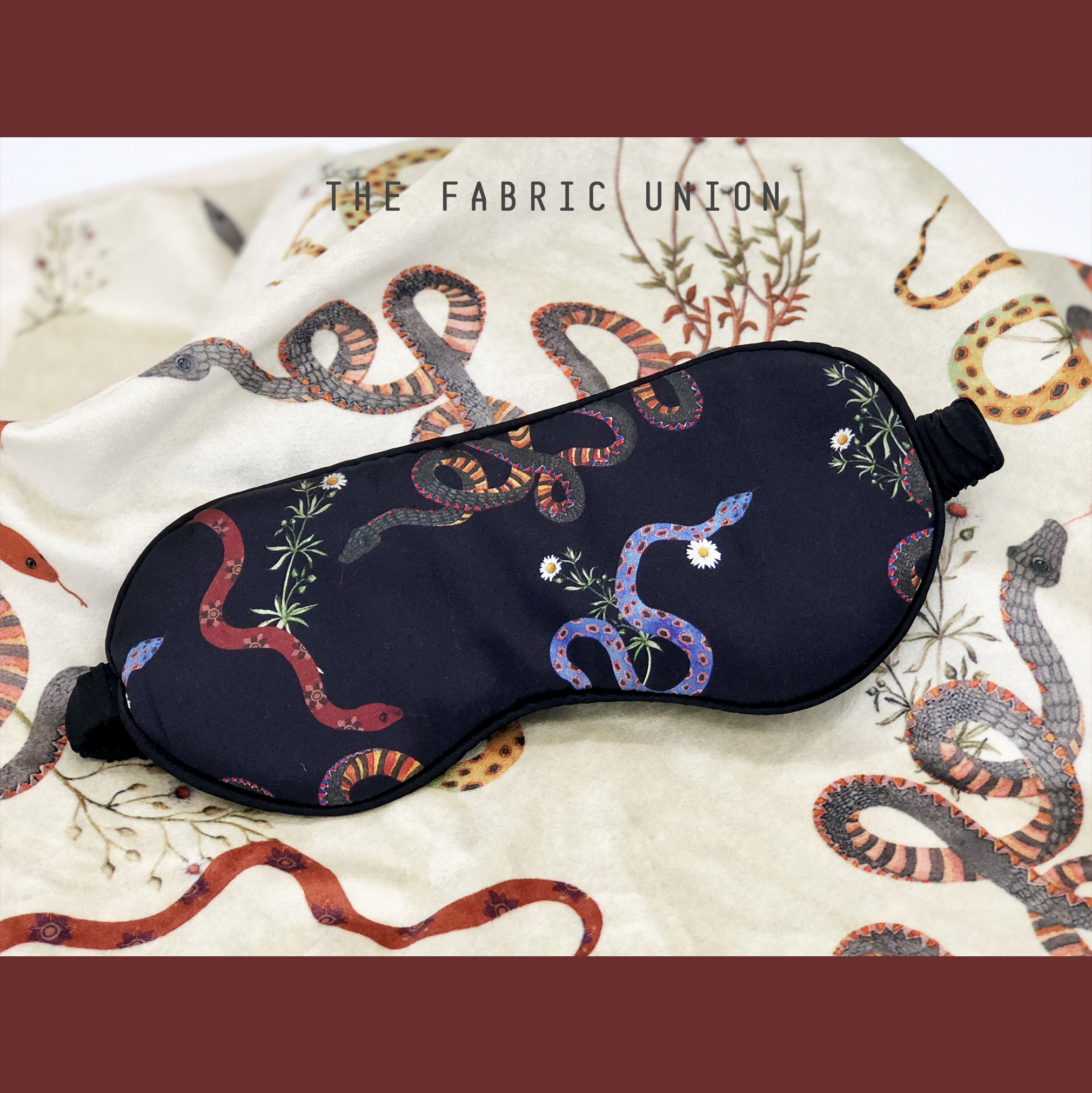 THE FABRIC UNION「经典系列」真丝印花眼罩 "蛇神"