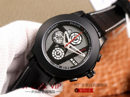 TNK徕卡100周年Valbray EL腕表，采用原装功能相同的计码机芯 7750自动机械 46mm的直径，只要转动手表就可以控制“光圈”大小 ，男士腕表，自动机械机芯，皮表带，透底。 商品图4