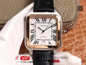 TW卡di亚山度士最新款SANTOS-DUMONT腕表，男款52x39.5mm，女款46x35mm，搭载原装进口日本9015机芯，走时稳定。采用904精钢表壳，男女腕表，皮表带，自动机械机芯，密底。