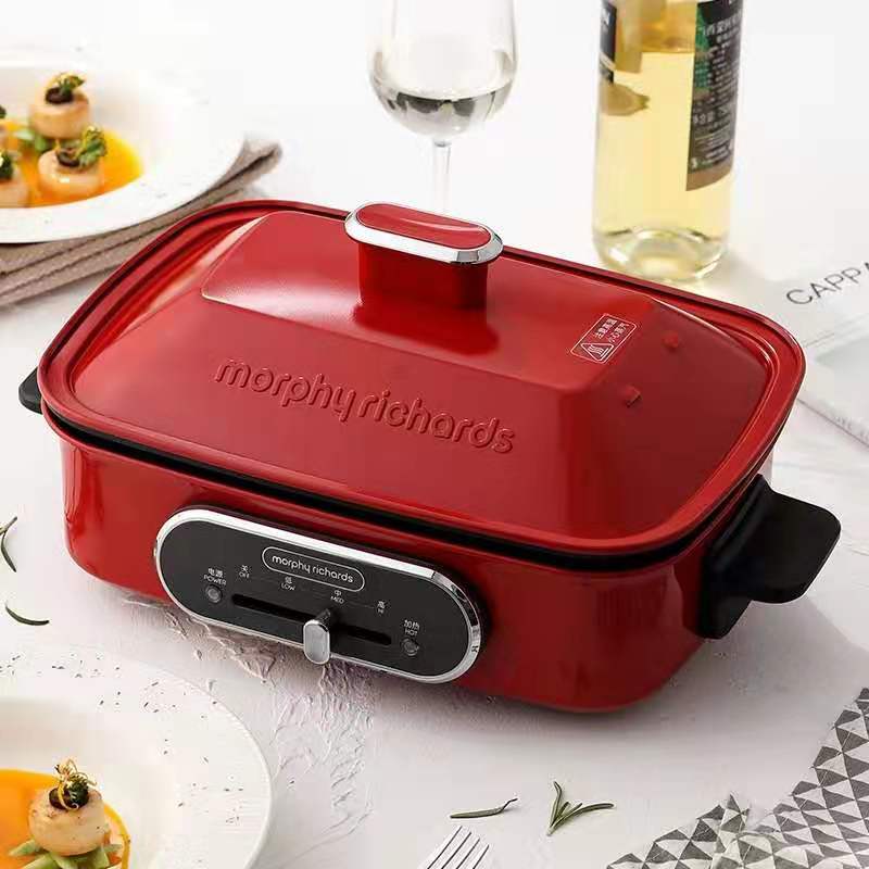 英国摩飞多功能料理锅电烧烤肉锅炉网红锅一体家用蒸煮炒煎电火锅（标配版）