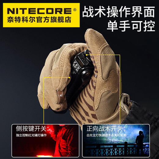 NITECORE奈特科尔P18双光源静音强光战术手电筒 商品图1