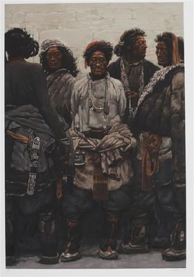 康巴汉子——陈丹青签名版版画（58X76CM）#此商品参加第十一届北京惠民文化消费季