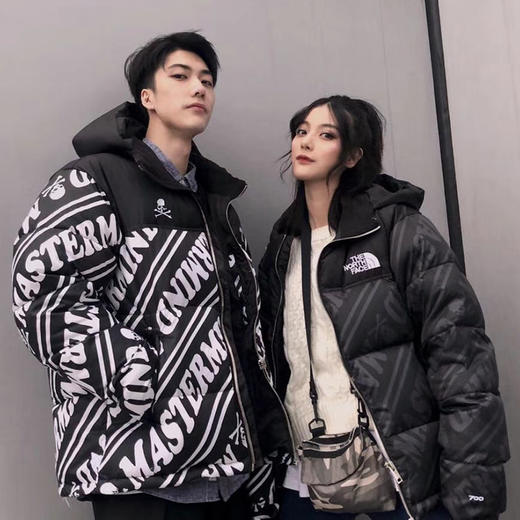 TheNorthFace北面联名TNF MMJ骷髅弹幕连帽羽绒服情侣外套TN1003 商品图0