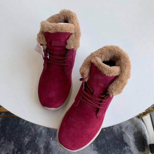 SK女款反毛皮保暖毛滑雪地靴 正常码 商品图1