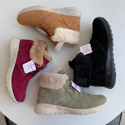 SK女款反毛皮保暖毛滑雪地靴 正常码 商品图0