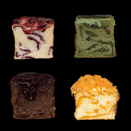 脏脏能量吐司魔方(紫薯红丝绒) 商品图1