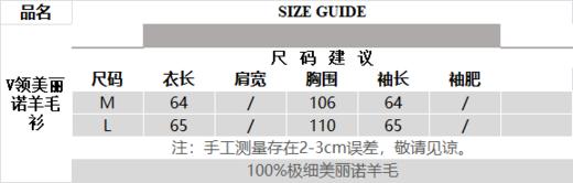 进口美丽奴羊毛衫V领 商品图14