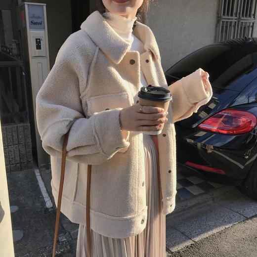 秋冬新款毛绒皮毛一体棉衣女宽松显瘦新款宽松毛绒夹克上衣 商品图0