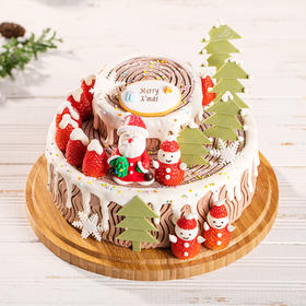 12月20日开始配送【圣诞节专款】圣诞树桩蛋糕（高州）