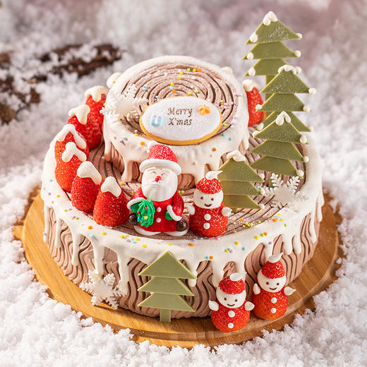 【圣诞节专款】圣诞树桩蛋糕（高州） 商品图1