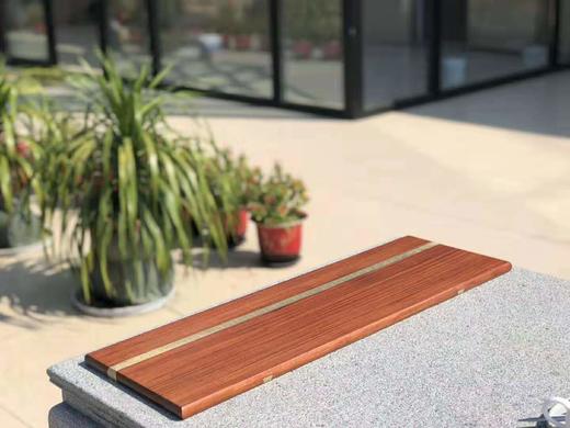 红桥红  家具严选  缅甸花梨(大果紫檀）  【沉铜茶盘】 商品图4