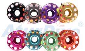 【装备】AturDive铝合金扁线线轮潜水装备SMB象拔浮标用彩色新款线轴正品