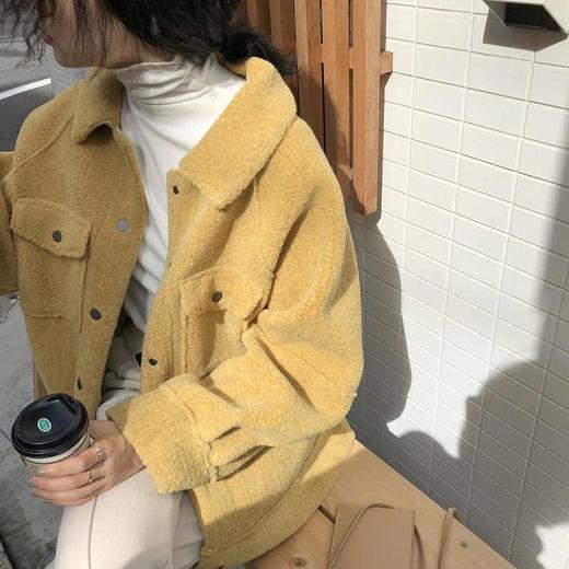 秋冬新款毛绒皮毛一体棉衣女宽松显瘦新款宽松毛绒夹克上衣 商品图2