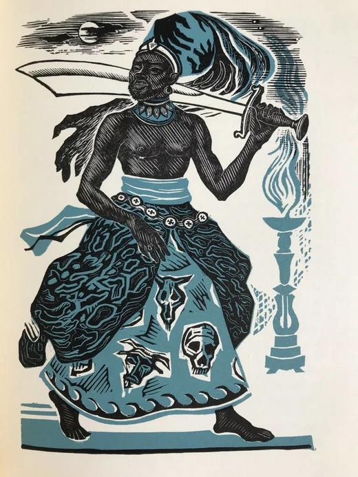 王尔德《莎乐美》 王尔德次子维维安·贺兰译本 Frank Martin版画插图 刺绣布面精装带书匣 商品图5